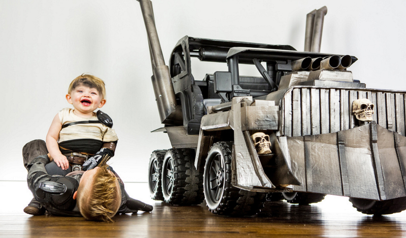 Illustration for article titled Your Halloween Costume Will Never Be As Amazing As This Mad Max Power Wheels